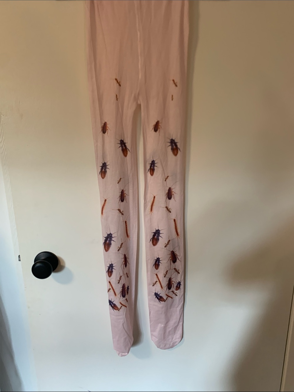 Pink Sheer Bug Print Tights